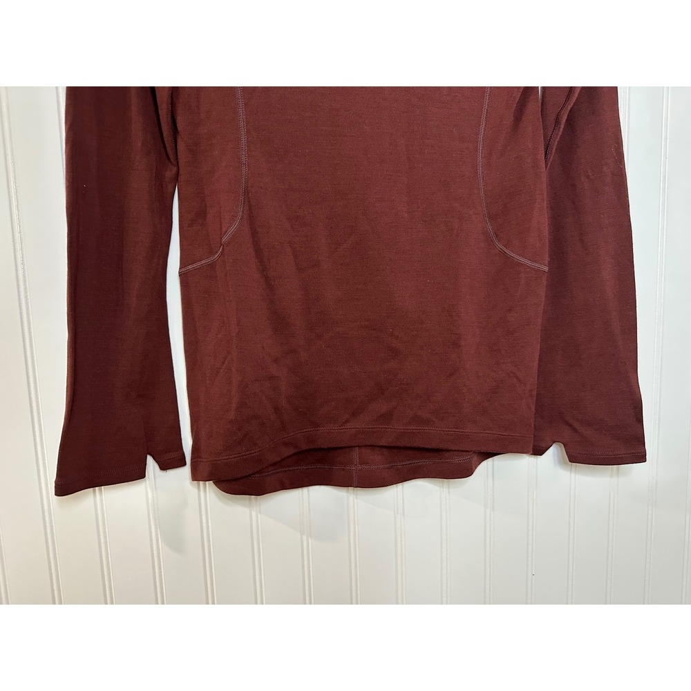 Icebreaker Merino 300 Womens Turtleneck Base Layer Top Burgundy Maroon Medium - Picture 4 of 8